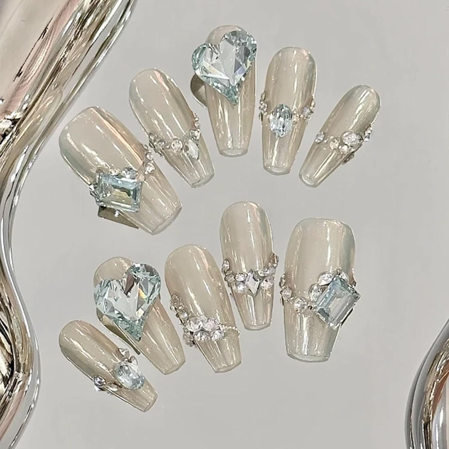 18 Types of 900 Special-Shaped Diamonds + 3200 Flat-Bottomed Nail Rhinestones, Clear Nail Crystal Gems Stone DIY Crafts for Shoes, Clothes, Jewels-GlimoraGlow