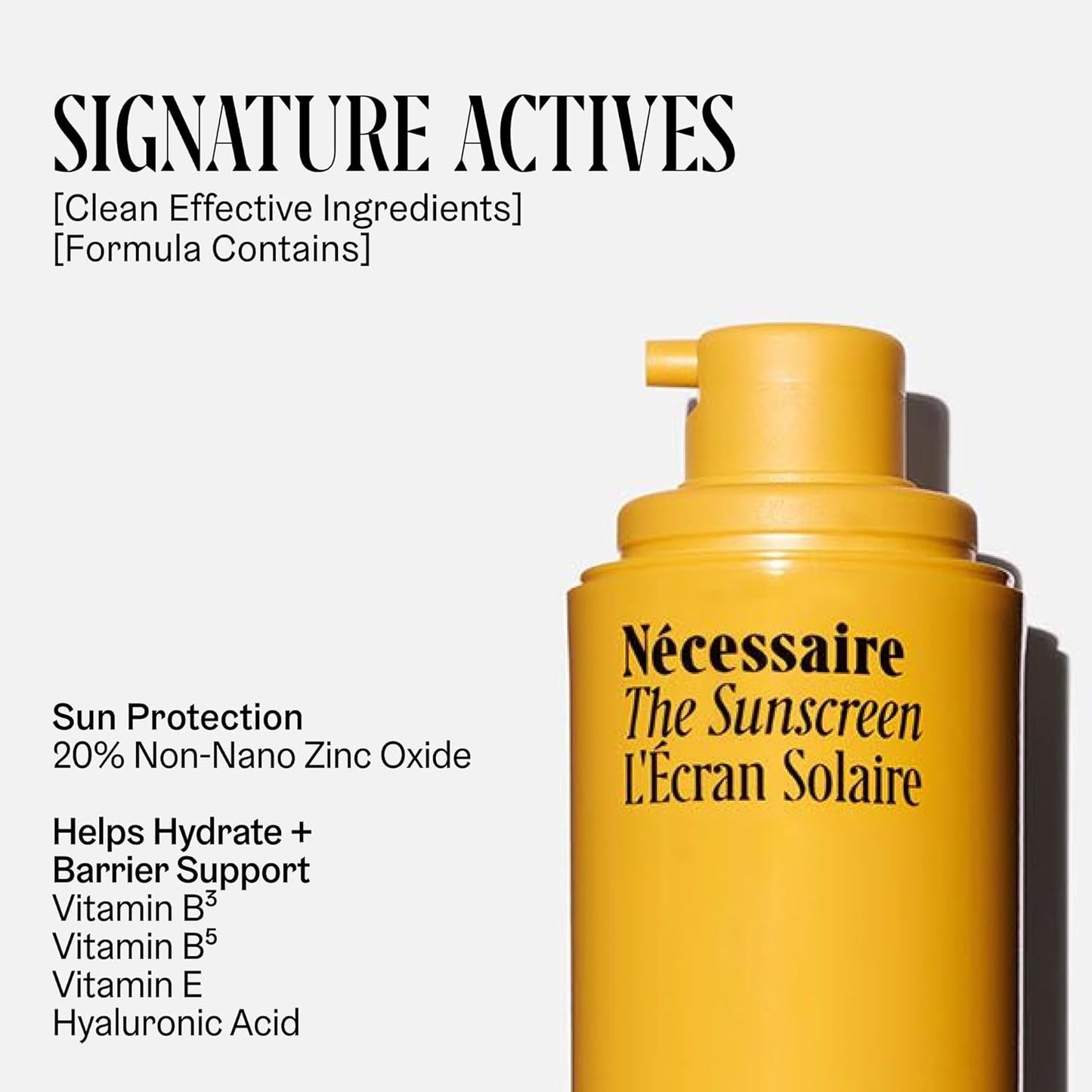 Nécessaire The Mineral Sunscreen SPF 30 PA+++. For The Body. Broad Spectrum. Zinc Oxide, Hyaluronic Acid, Niacinamide. Hydrate. Protect Against Sun Damage + Premature Aging. Dermatologist-Tested 5.1oz-GlimoraGlow