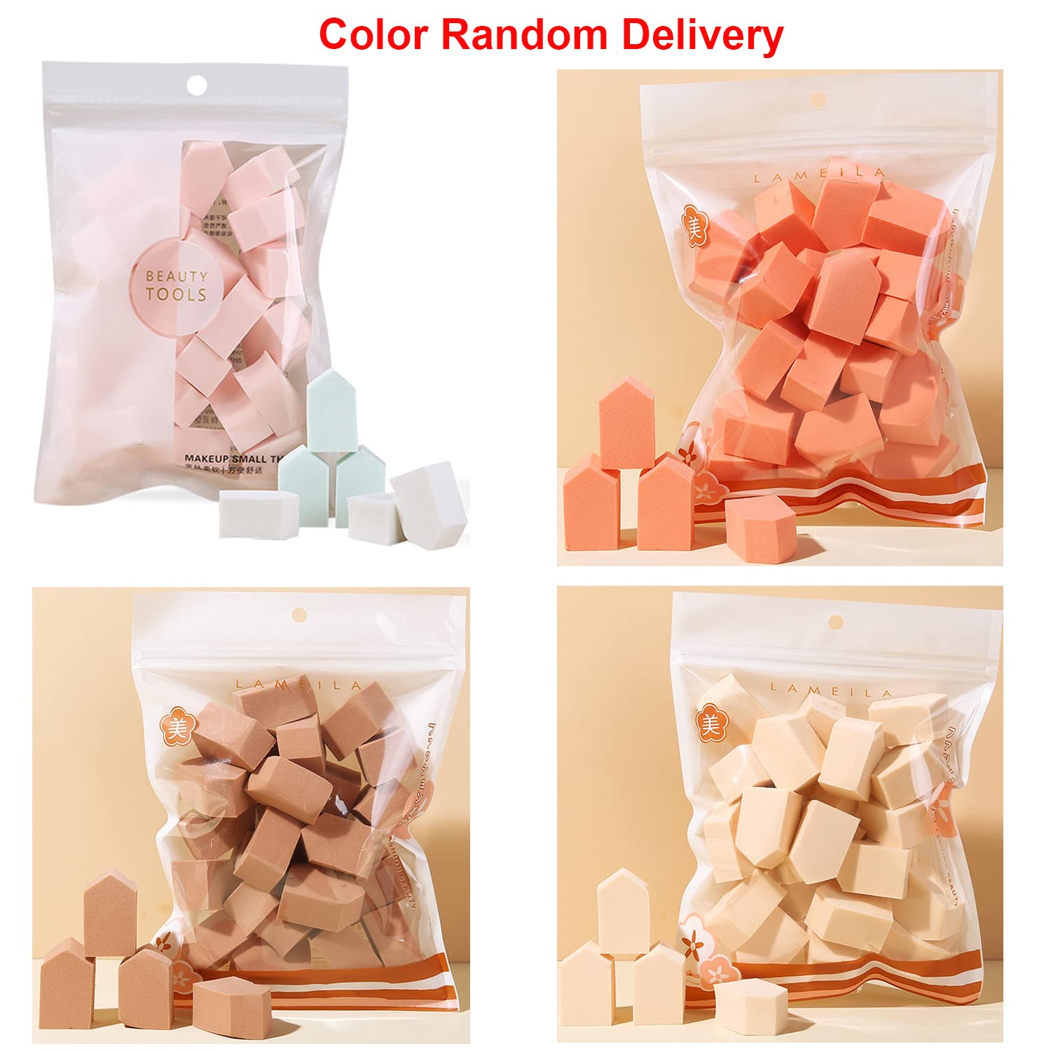 25 PCS Makeup Blenders Sponges Set, Use for Dry and Wet, Perfect for Full Face Curve Blending, Cream, Liquid, Powder Foundation Cosmetics, Latex Free & Soft & Flexible, Pentagon-GlimoraGlow