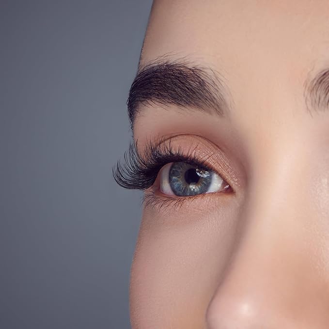 KISS imPRESS Falsies Press On Self Adhesive Eyelashes, 12mm-14mm Natural Volume Press On Lashes, Black, No Glue Needed, Invisible Band, 20 Lash Clusters & Non-Stick Applicator - Natural-GlimoraGlow