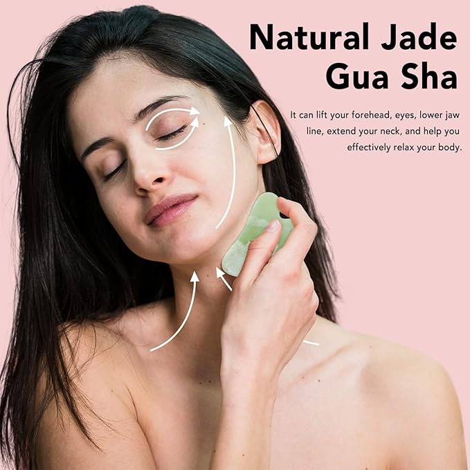 huefull Ice Roller for Face with 2 Rollers and Gua Sha Facial Tools, Face Roller for Self Care, Guasha Tool for Face, Puffiness Relief, Skin Care Gifts for Woman Men, Self Care Gifts-GlimoraGlow