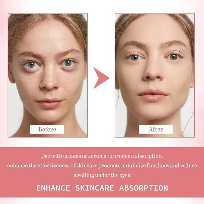 TORMEN Mini Eye & Face Rollers, Stainless Steel Eye Massage Ice Roller, Facial Beauty Tool for reduces puffy eyelids, Dark Circles Relief, Skin Care,muscle soreness,Facial cold compress (2pcs, Pink)-GlimoraGlow