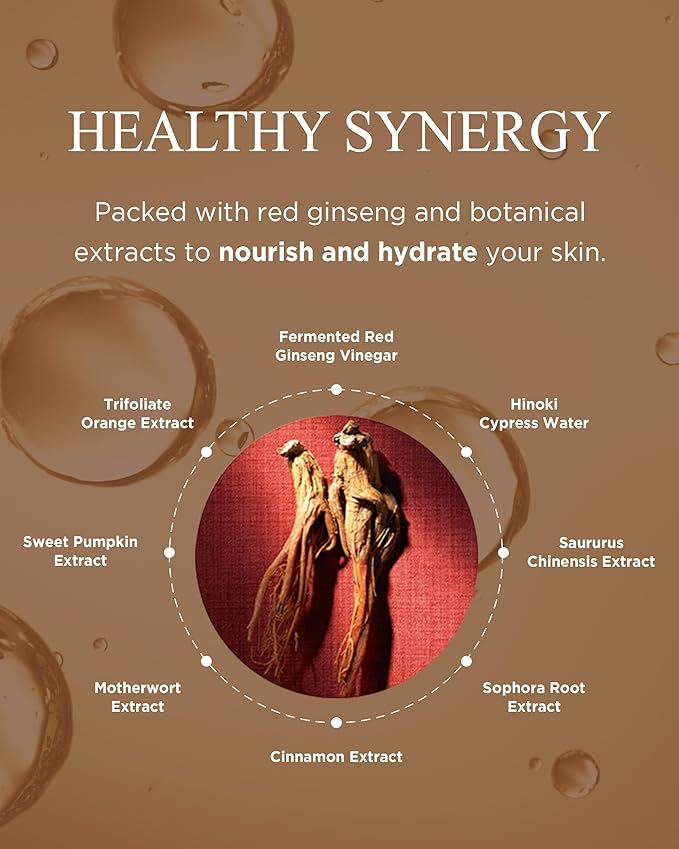 Bonyongo Red Ginseng Vinegar Essence– Revitalizing & Intensive Nourishing for All Skin Types - Hydrated and Glowing Skin with Fermented Red Ginseng - Korean Skincare, 1.5 fl.oz.-GlimoraGlow