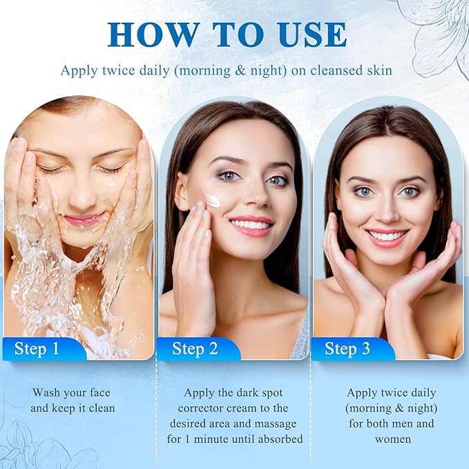 Dark Spot Remover for Face and Body, Dark Spot Corrector, Age Spot Sun Spot Freckles Dark Spot Remover, Melasma Treatment for Face, Advanced Skin Care Cream for Women and Men (1.7 Fl Oz)-GlimoraGlow