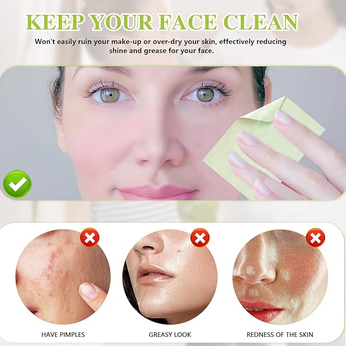 1000pcs Oil Blotting Sheets for Face, Blotting Paper for Oily Skin, Clean and Clear Oil Absorbing Sheets-GlimoraGlow