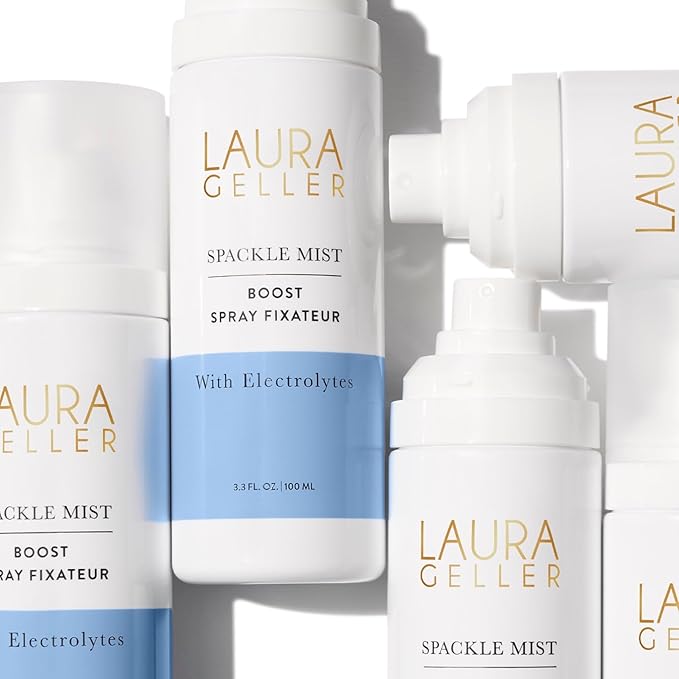 LAURA GELLER NEW YORK Spackle Mist Boost Setting Spray with Electrolytes - Long-Lasting Makeup Spray with Blue Light Protection - Dewy Skin Makeup Setting Spray-GlimoraGlow