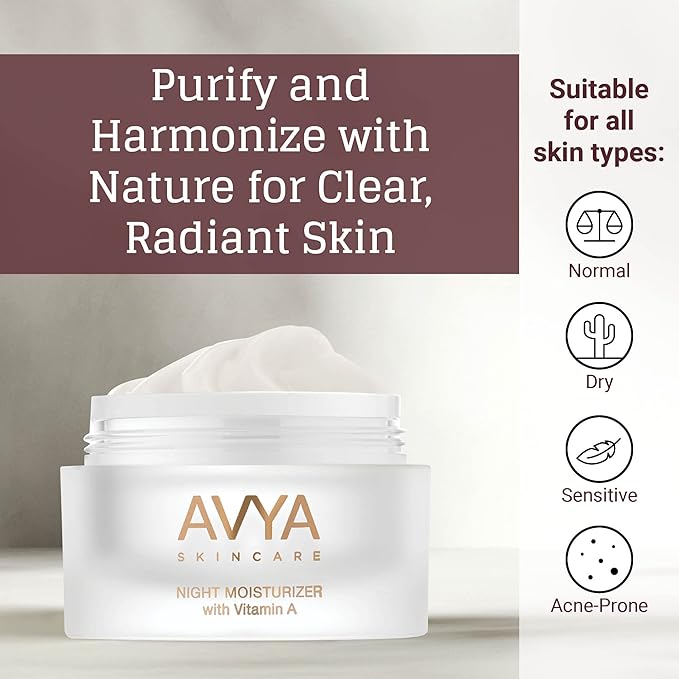 AVYA Night Moisturizer (1.7oz) - Advanced Ayurvedic Skincare/Retinol Cream with Antioxidants/Reduces Fine Lines and Wrinkles-GlimoraGlow
