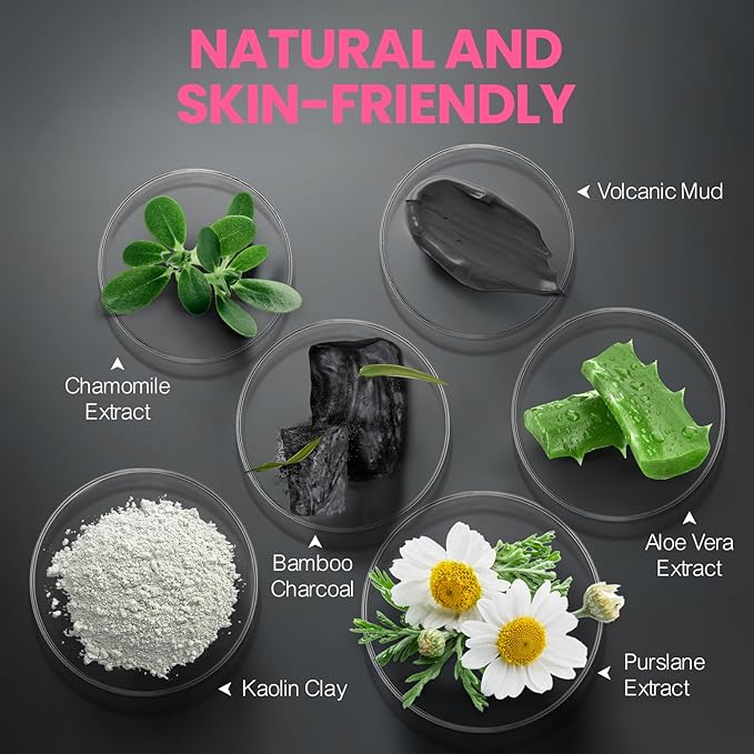 Carbonated Bubble Clay Mask -Exfoliation Face Mask | Detoxing Clay Mask for Blackhead Removal,Dull Skin,Skincare Facial Mask for Controlling Oil and Refining Pores,Mothers Day Gifts for Wife-GlimoraGlow