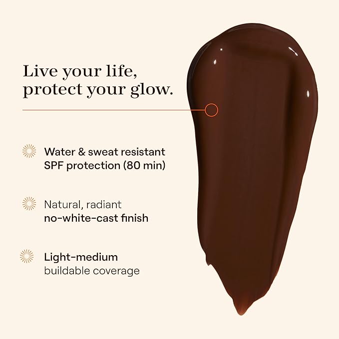 Live Tinted Hueguard Skin Tint SPF 50 - Tinted Mineral Sunscreen with Light-Medium Buildable Coverage With a Hydrating and Radiant Finish - Water and Sweat Resistant, 1.35 fl oz - Shade 01-GlimoraGlow