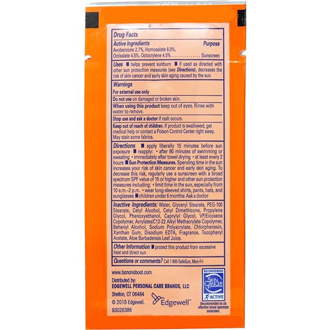 Banana Boat Sport Sunscreen, SPF 30 Protection lotion, Travel Packets 200 Count (Pack of 1)-GlimoraGlow