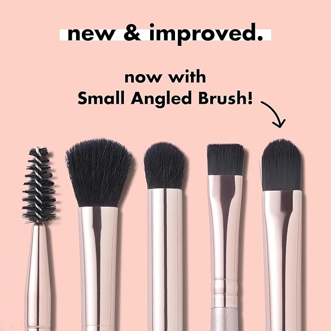 e.l.f. Ultimate Eyes 5 Piece Brush Collection, Makeup Brushes For Eyeliner, Eyeshadow, Brows & more, Vegan & Cruelty-Free-GlimoraGlow