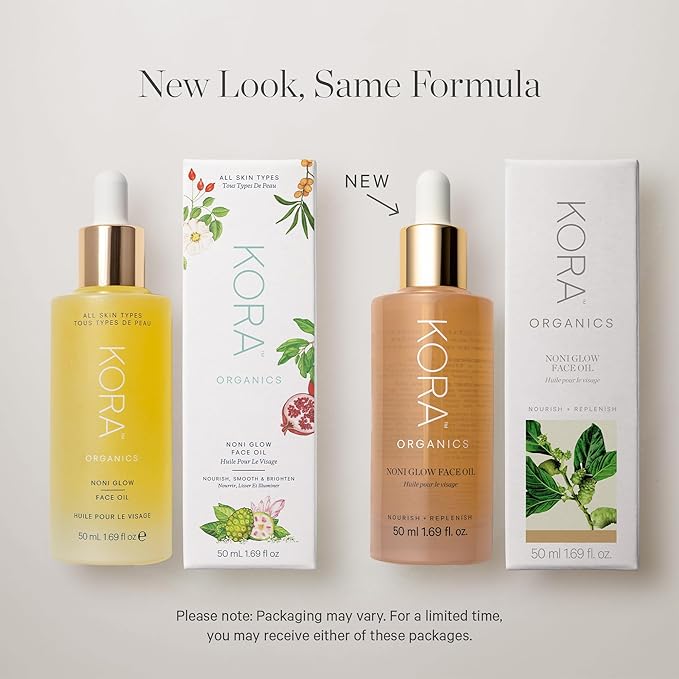 KORA Organics Noni Glow Hydrating Face Oil for Women with Rosehip, Gua Sha Oil, Certified Organic, Cruelty Free, 1.69 fl oz-GlimoraGlow