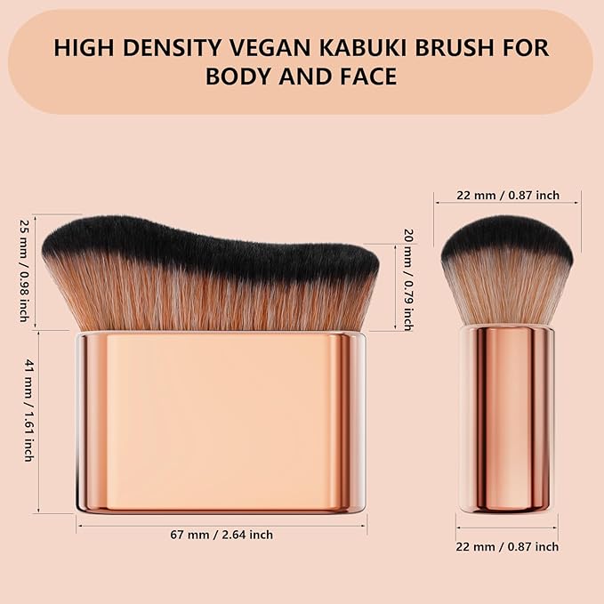 docolor Self Tanner Brush Body Makeup Brush for Flawless Face and Body Makeup, Sunless Tanner Blending Brush Body Brush for Self Tanner, Bronzer, Foundation, Vegan & Cruelty Free-GlimoraGlow