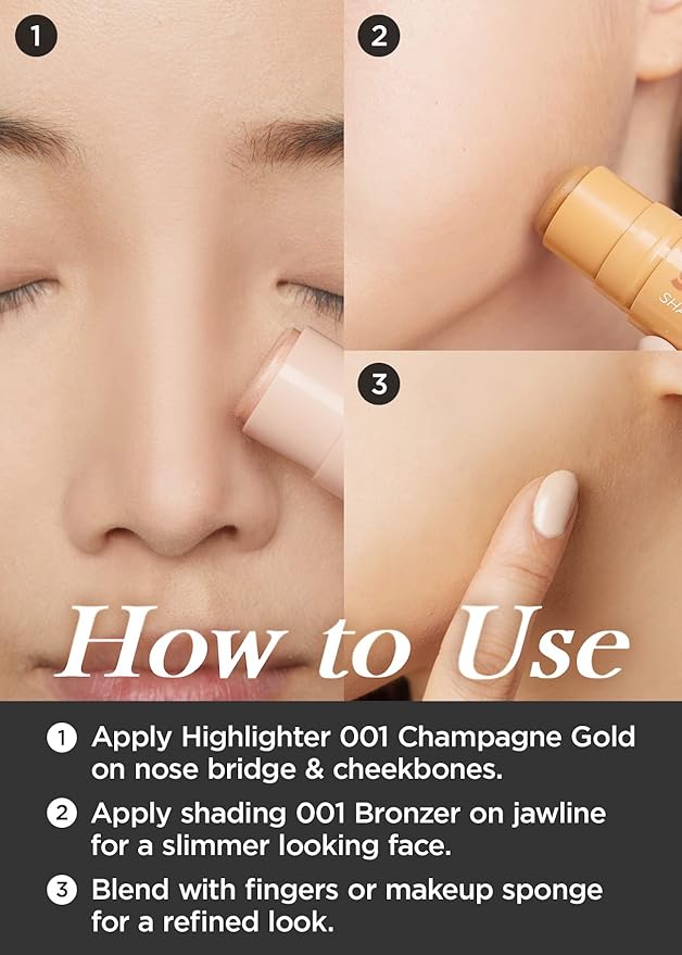 I'M MEME I'm Multi Stick Duo | Shading and Highligthing Stick for Face | Easy Blending Matte Finish Formula Suitable for Beginners-GlimoraGlow