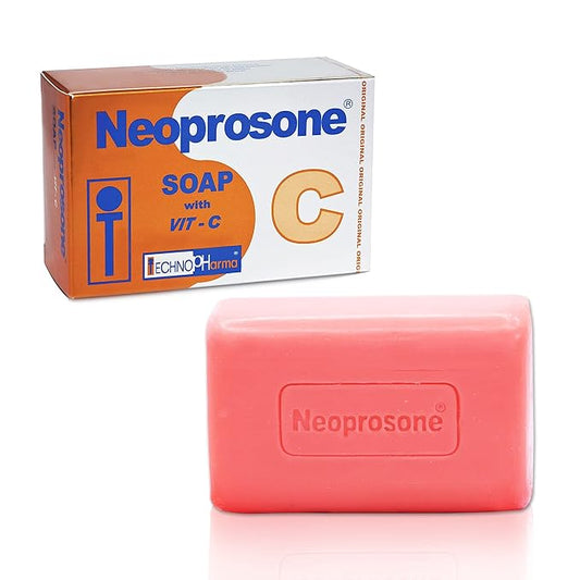 Neoprosone, Skin Brightening Soap | 7oz / 200g | Exfoliating, Cleansing Bar, Helps to Reduce Spots on: Knees, Elbows, Face, Private Areas | For Women and Men, with Vitamin C and Castor Oil-GlimoraGlow