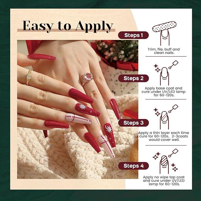 JEWHITENY 23PCS Nail Polish Set 20 Colors Gel Nail Polish Jelly Color Natural and Elegant Long Lasting Suitable for Salon at Home-GlimoraGlow