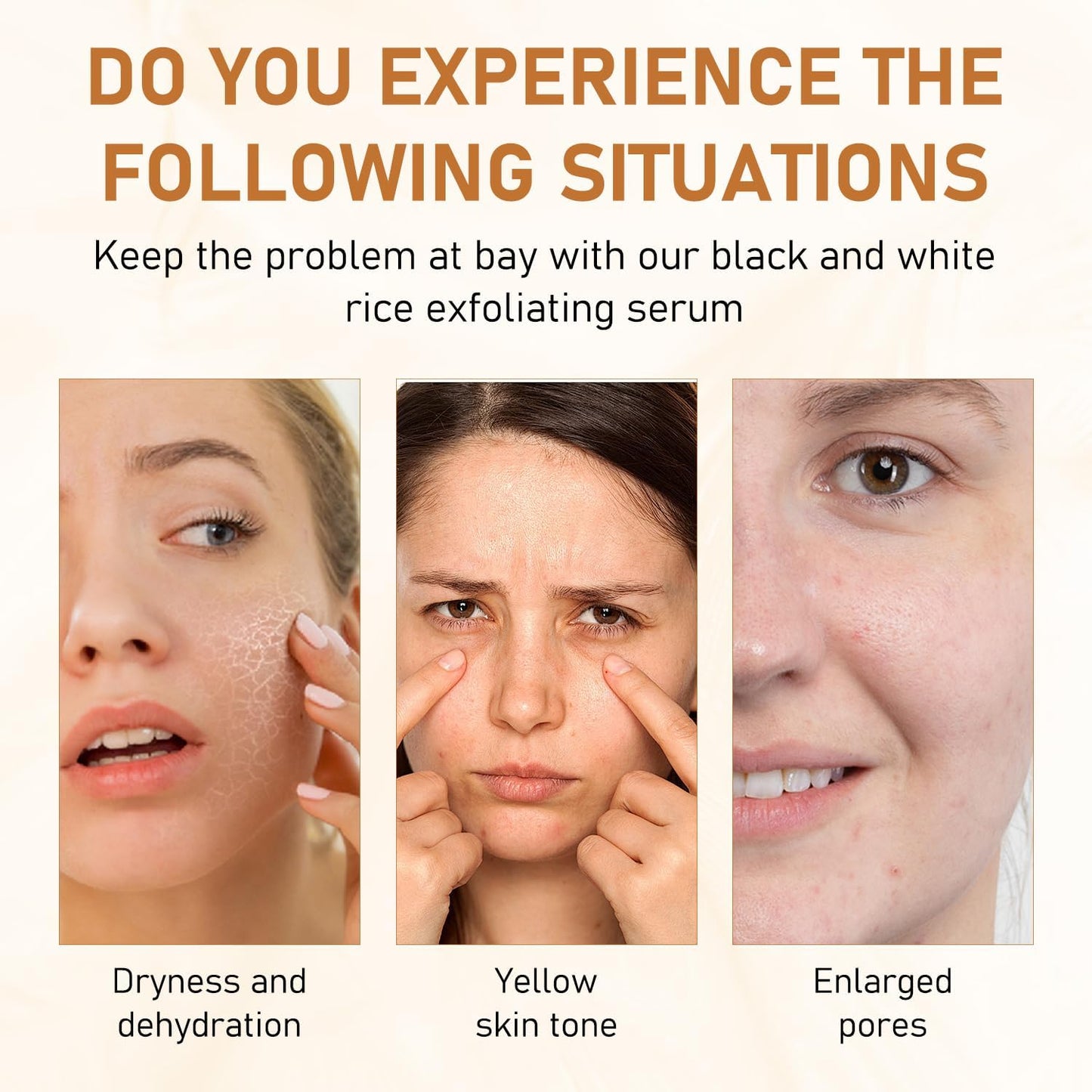 Rice Exfoliant Ampoule Duo, Black and White Face Peeling Solution, Moisturizing Pore Minimizer, 2-Pack, 100ml-GlimoraGlow