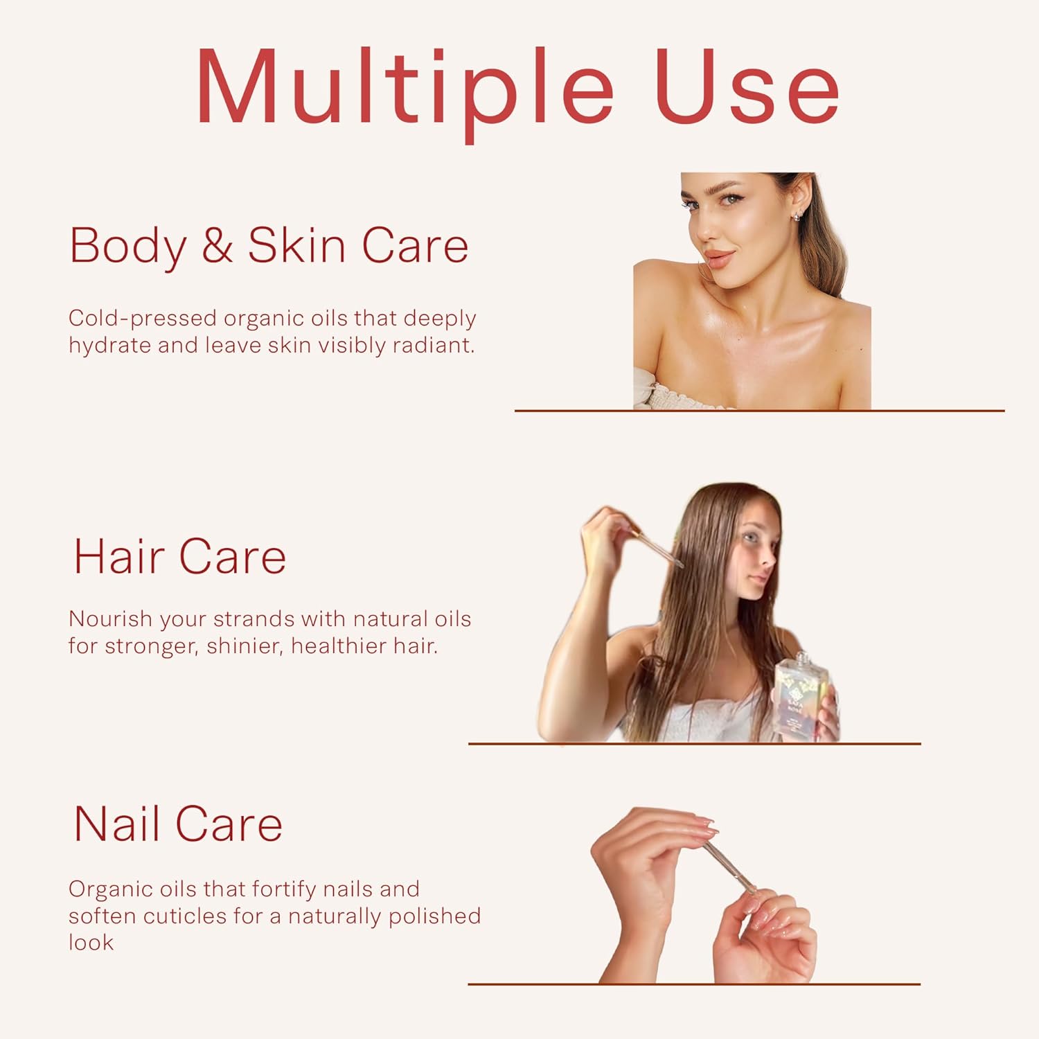 SAFA Rosé Oil - Organic Rose Essential Oil for Face, Body, Hair, Nails & Aromatherapy | After Shower Body Oil | Skin Moisturizer - Natural Scented Perfume for Women - 4 Fl Oz-GlimoraGlow