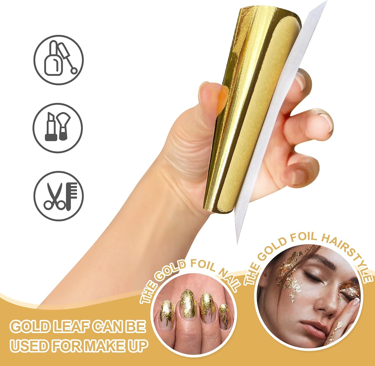 200pcs BUBIMON Imitation Rose Silver Gold Leaf Sheets Gold Foils Sheets Nail Foil for Paint, Resin, Nails, Jewelry, Slime, Arts, Gilding Crafting, Decoration, Sculpture, Furniture-GlimoraGlow