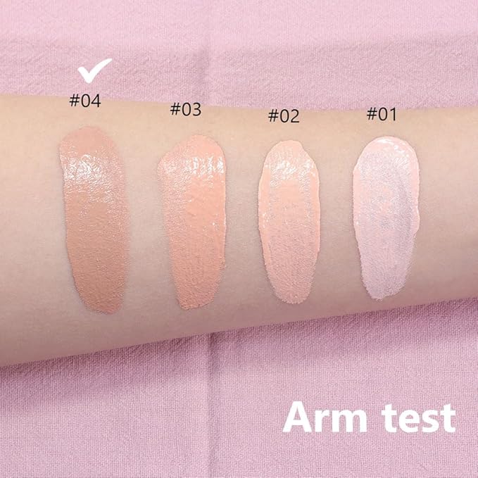 2 Pack Liquid Foundation Cream with Foundation Brush for Face Makeup,Durable Full Coverage Matte Concealer Make Up,Oil Control & Waterproof Base Primer -1 Fl.Oz (#04)-GlimoraGlow