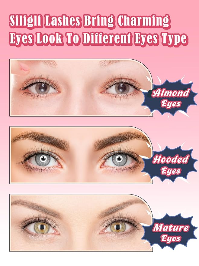 Natural Lashes False Eyelashes 12 MM Short Lashes WIspy 3D Volume Fake Eyelashes Pack C Curl Soft Eye Lash with Thin Cotton Band 7 Pair False Lashes Siligli-GlimoraGlow