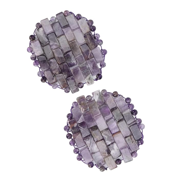 Jade Eye Mask, Amethyst Eye Pack Wrinkles Swelling Elimination Dark Circles Fading Jadestone Eye Massager Eye Pad Eye Shape Eye Covers for Men Women Soothing Eye Patch Reducing Facial Edema Stone-GlimoraGlow