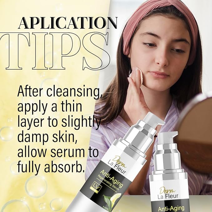 1 Pack - Derm La Fleur Anti- Aging Serum - Derm La Fleur Plus, Derm La Fleur Luxe 1 Bottle Serum For 1 Month, Derma Fleur Moisturizing Skin Conditioner.-GlimoraGlow