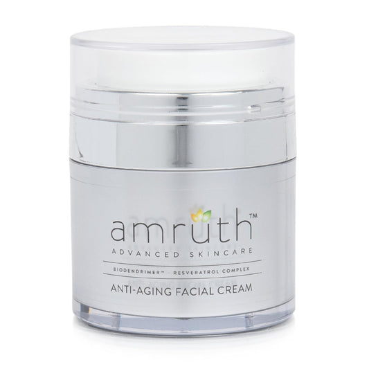 Amruth Resveratrol Daily Anti-Aging Facial Cream, 1oz Jar with Pump, Lightweight, Firms and Nourishes Skin, Smooths Appearance of Fine Lines and Wrinkles-GlimoraGlow