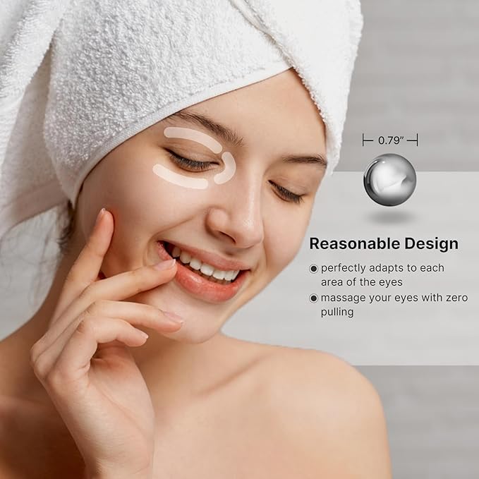 2-in-1 Eye Cream Applicator and Ice Roller, Face Massager Tool for Puffiness, Eye Bags, Muscle Ache-GlimoraGlow