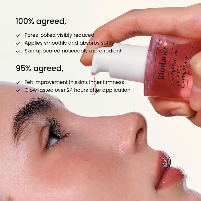 BIODANCE Pore Perfecting Collagen Peptide Serum, Skin Firming & Radiance Boost, Plumping, Pore Care, Makeup Prep Serum for All Skin Types, Korean Skincare | 1.01 fl.oz x 1 ea-GlimoraGlow
