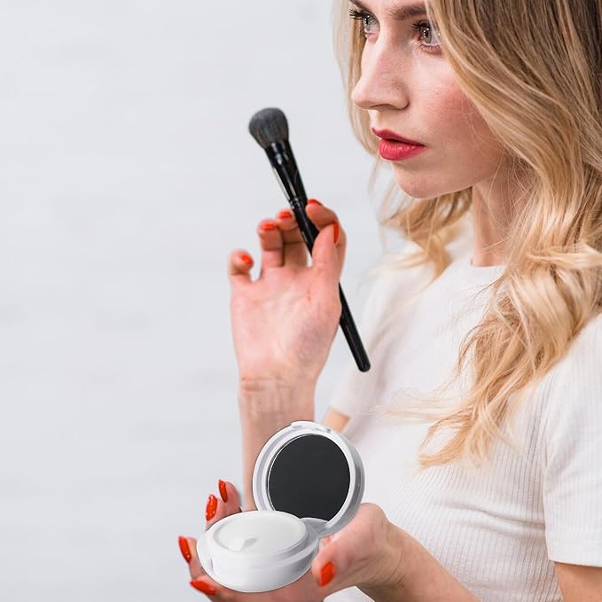 2 Pack Lip Balm Containers,Plastic Portable Empty Lip Balm Container with Mirror and Silicone Lip,Empty Lipstick Dispenser Box for Travel,Home-GlimoraGlow