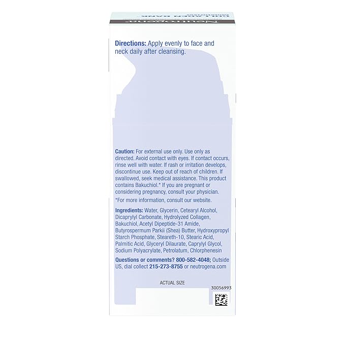 Neutrogena Collagen Bank Face Moisturizer, Larger Size Anti-Aging Face & Neck Collagen Cream, Bakuchiol, Face Lotion Supports Skin’s Natural Collagen for Visibly Plump Skin, 2.7 fl. oz-GlimoraGlow