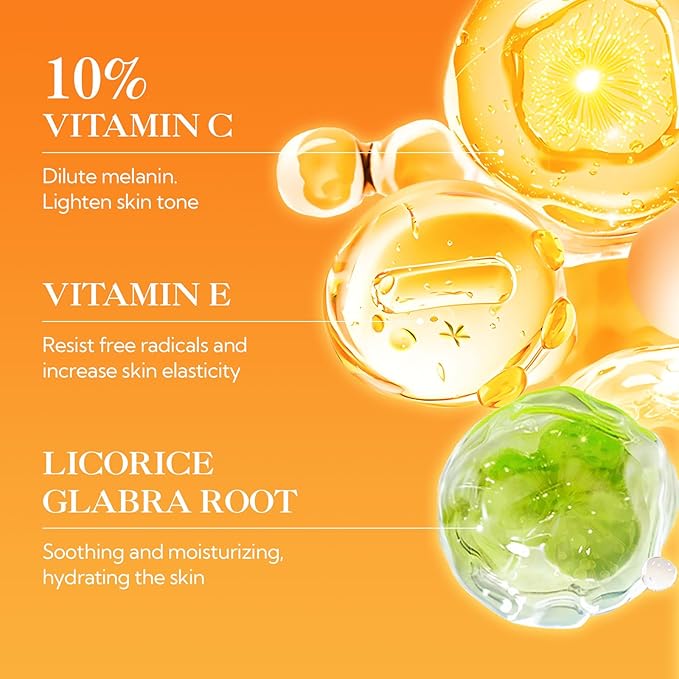 LANBENA Revolutionary Vitamin C Tablets Serum for Face, Illuminating Fcae Serum With Niacinamide, Brightening Anti-Aging Essence for Sensitive Skin, Non-Greasy, Reduces Dark Spots & Wrinkles (1.05 Oz)-GlimoraGlow