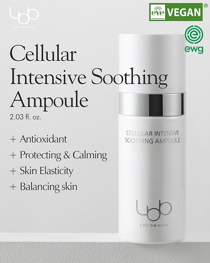 LBB Cellular Intensive Soothing Ampoule - Vegan Moisture Glow Calming Face Spray Serum - Skin Balancing, Radiance, Moisturizing - Tangerine Cellular Red Ginseng, Prebiotics 2.03 fl.oz.-GlimoraGlow