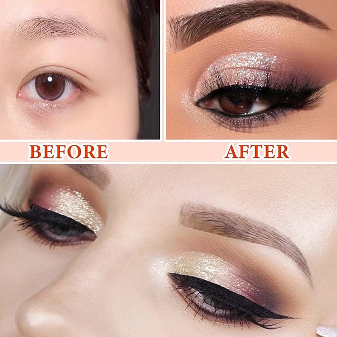 12 Color Naked Eyeshadow Palette,Pearly Earth Color Eyeshadow,Natural Shimmer Eyeshadow Palette,Professional Waterproof and Smudge Proof Eye Shadow Palette Kit,Eye Makeup Set for Women（B）-GlimoraGlow