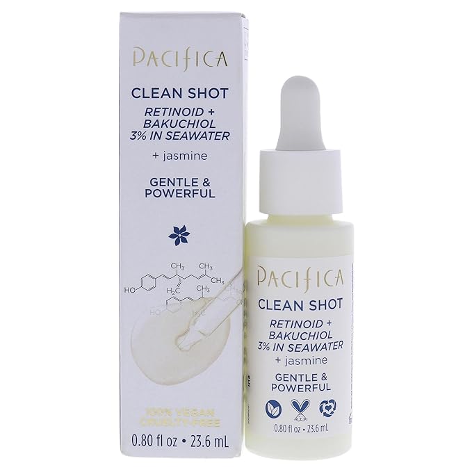 Pacifica Clean Shot Retinoid and Bakuchiol 3 Percent In Seawater Unisex 0.8 oz-GlimoraGlow