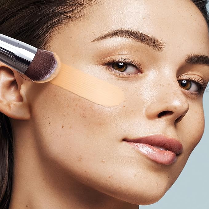 Foundation Brush, EIGSHOW Pro Slanted Brushes Angled Bristles Mask Kabuki Face Brush Perfect for Powder Liquid Cream Buffing Blending (F625)-GlimoraGlow