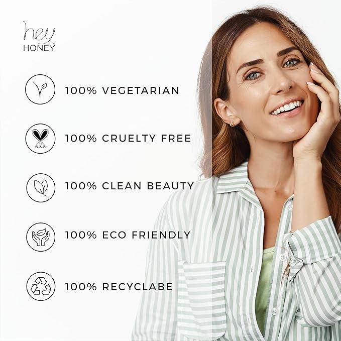 Hey Honey Skincare Relax, Instant Rosacea Treatment & Face Redness Relief - Dermatologically Tested Calming Moisturizer for Sensitive Skin Oil- Free with Honey & Propolis Anti-Aging Benefits | 2.2 Oz-GlimoraGlow