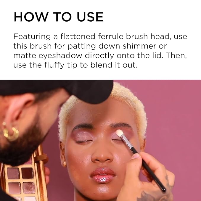 Sigma Beauty Professional E25 Max Eyeshadow Blending Brush – Professional Eyeshadow Brush for Seamless Eyeshadow Blending, Softens Dramatic Edges & Harsh Lines for a Well Blended Effect (1 Brush)-GlimoraGlow