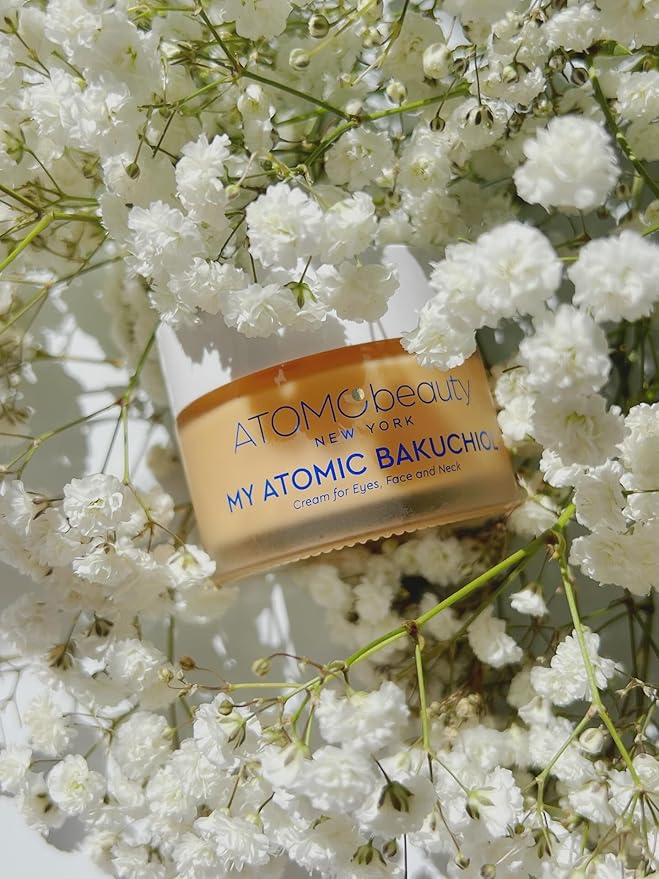 MY ATOMIC BAKUCHIOL Cream for Eyes, Face and Neck – Bakuchiol + Purified Quinoa Seed Polysaccharides | Anti-Aging, Lifting & Brightening | Retinol Alternative | Vegan & Dermatologically Tested – 45ml-GlimoraGlow