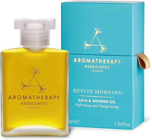 Aromatherapy Associates Revive Morning Bath and Shower Oil – Hydrating Oil with 3 Essential Oils to Refresh Mind, Body, and Spirit (1.86 oz)-GlimoraGlow