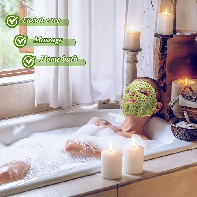 Jade Facial Mask, Jade Sleep Natural Stone Mask, Green Facial Cooling Mask, Jade Eye Mask Beauty Skincare Massage Tools for Alleviate Puffiness Face Massage Puffy Eyes Dark Circles-GlimoraGlow