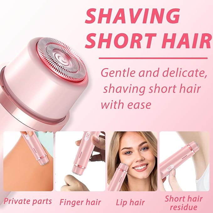 2025 New Electric Womens Shaver, 2-in-1 Women's Body Shaver, Bikini Electric Razor, Wet and Dry Use Body Trimmer for Home (Pink)-GlimoraGlow