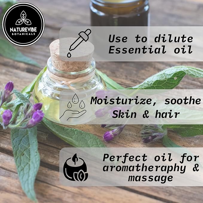 Naturevibe Botanicals Comfrey Oil 32 Ounces | 100% Pure and Natural | Great for Skin Care and Hair Care-GlimoraGlow