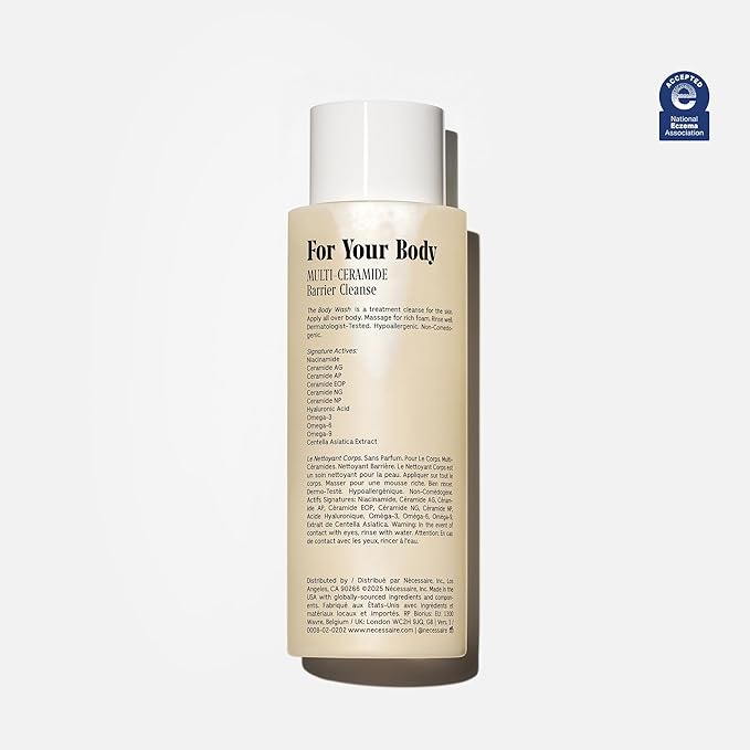 Nécessaire The Body Wash. Fragrance-Free. Multi-Vitamin Gel Cleanser. Nourish, Soften. Hypoallergenic. Dermatologist-Tested. No SLS/SLES. 250 ml / 8.4 fl oz-GlimoraGlow