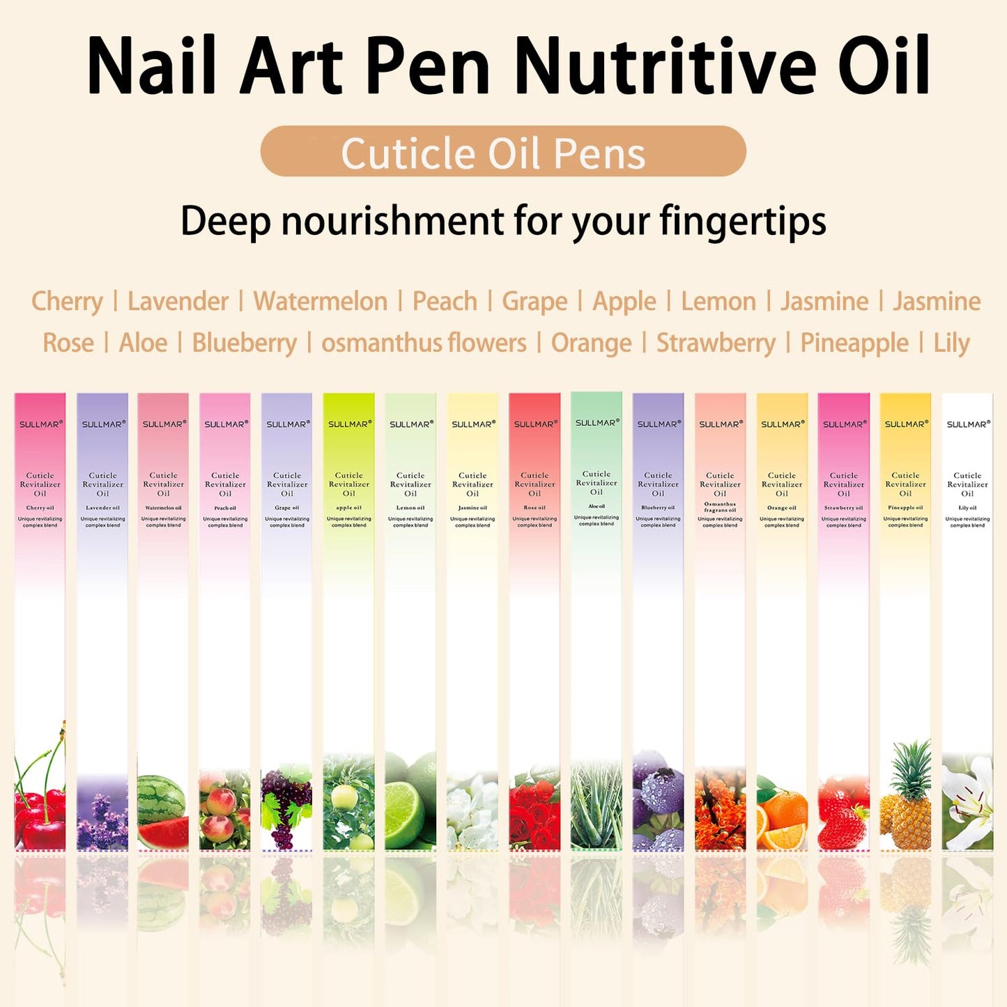 12pcs Cuticle Oil Pen Sweet Almond Nail Growth Serum and Repair Treatment Hydrating Oil for Dry Cuticles and Skin Cuticle Buddy Revitalize Nails with Radiant Cosmetics' Nail Growth Oil-GlimoraGlow
