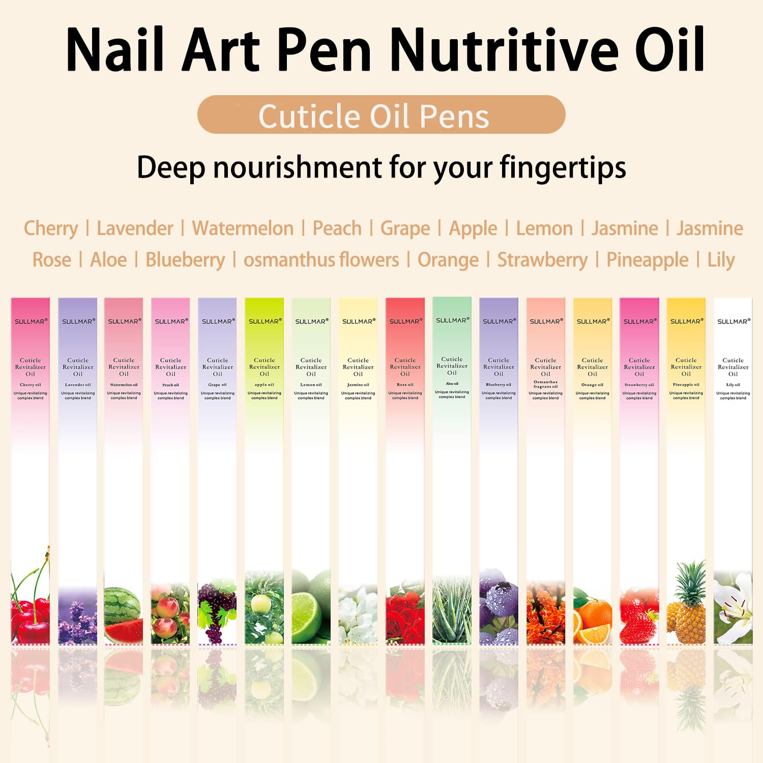 12pcs Cuticle Oil Pen Sweet Almond Nail Growth Serum and Repair Treatment Hydrating Oil for Dry Cuticles and Skin Cuticle Buddy Revitalize Nails with Radiant Cosmetics' Nail Growth Oil-GlimoraGlow