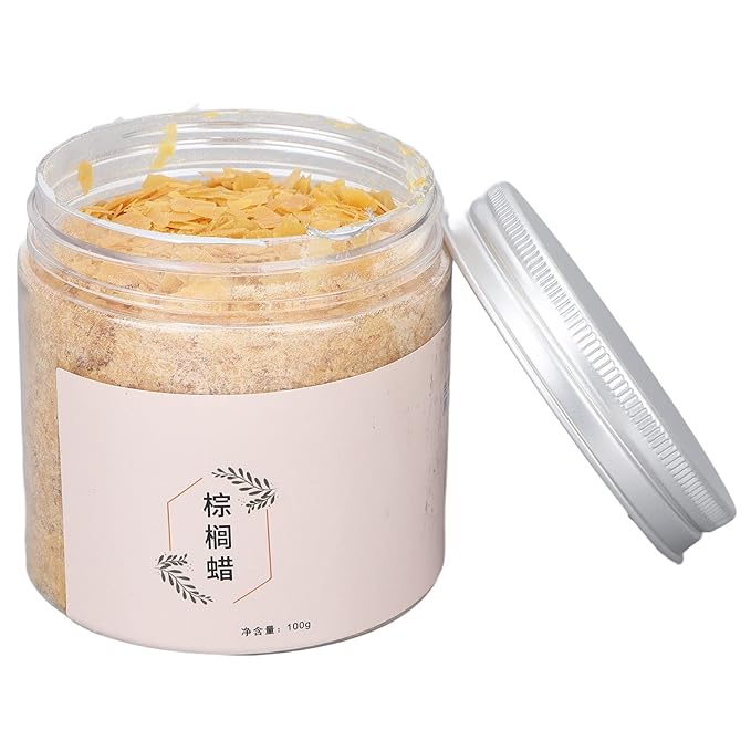 100g Palm Wax Pellets, Carnauba Wax for Lip Balm, Cosmetics DIY Carnauba Wax Material Accessory Lip Balm Making Supplies for Lipstick Lip Balm Making Increase the Melting Point of Lipstick-GlimoraGlow