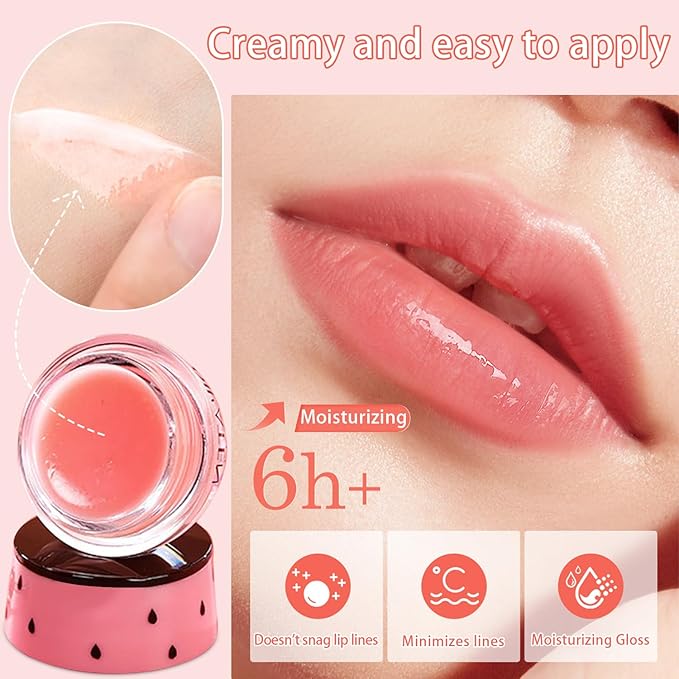 2 Pcs Bee Lip Balm Honey Pot, Lip Mask Overnight Honey Lip Balm Lip Exfoliate with Stick, Moisturizing Sleeping Lip Mask Day & Night Lip Care - Hydrate Repair Prevent Dry Cracked Scrub (2 Honey)-GlimoraGlow