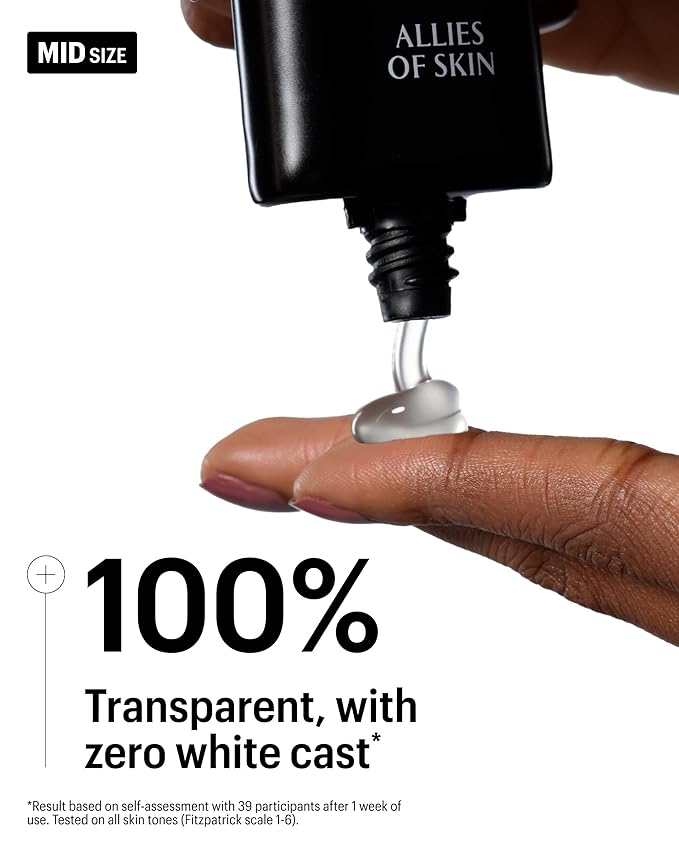 Allies of Skin Daily Face Sunscreen SPF 50, Travel Size | Zero White Cast Lightweight Formula | Dermatologist Tested Under Makeup Primer| Water-Resistant & PA++++ Broad Spectrum UVA/UVB (0.7 oz)-GlimoraGlow